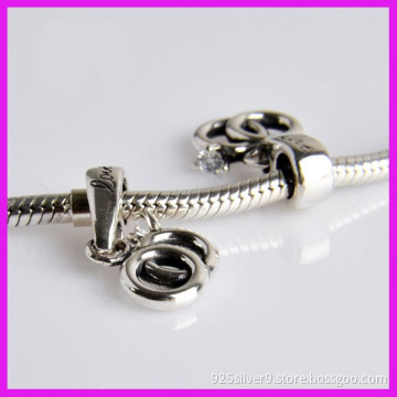 Sterling Silver Double Love Charms Beads For European Bracelets